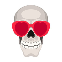  skull vector illustration flat style front side