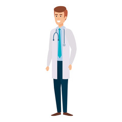 doctor with stethoscope character
