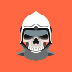   human skull vector illustration flat style front 