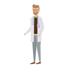 doctor with stethoscope character
