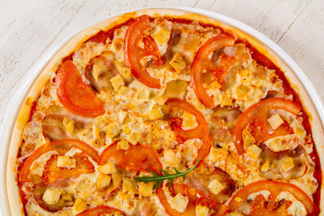 Pizza with bacon