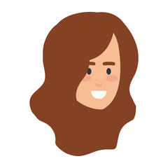 beautiful woman head avatar character