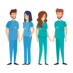 Fototapeta premium group of doctors medical staff