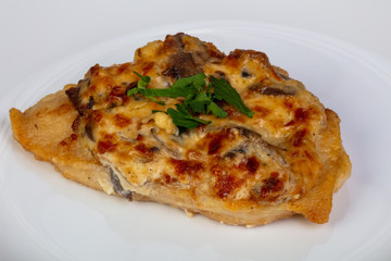 Roasted pork with mushroom