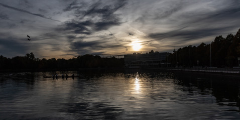 Naklejka premium Abendstimmung am Maschsee