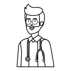 doctor with stethoscope character