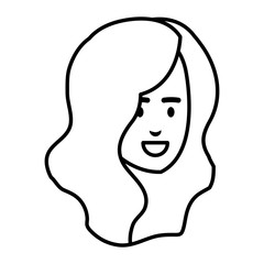 beautiful woman head avatar character