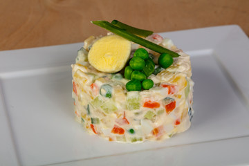 Traditional Russian salad
