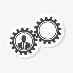 Business human resources sticker