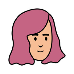 beautiful woman head avatar character