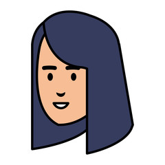 beautiful woman head avatar character