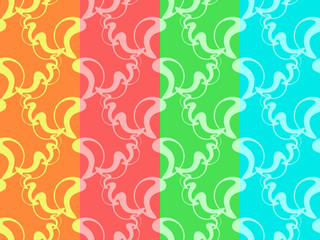 Abstract vector colorful seamless pattern set. Vintage multicolor pattern for textile, prints, wallpaper, webpages etc. Available in EPS format.