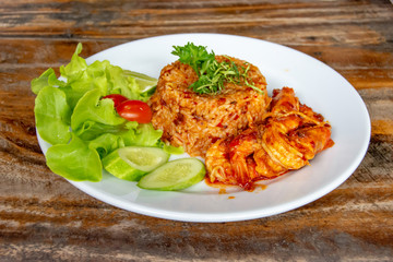 Fried rice with seafood ,spicy food Thai style.