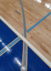 Basketball floor lines