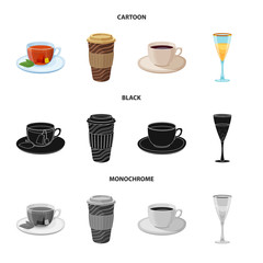 Isolated object of drink and bar icon. Set of drink and party stock vector illustration.