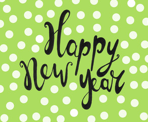 Winter time let it snow Happy new year Merry Christmas Calligraphy hand drawn