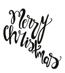 Winter time let it snow Happy new year Merry Christmas Calligraphy hand drawn