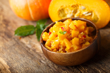 Homemade pumpkin chutney