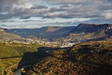 Millau on sunset