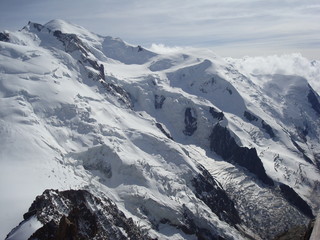 Fototapeta na wymiar Mont Blanc in the Summer - Top of Alps