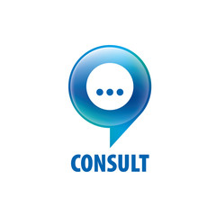 Sign for online consultation. Vector illustration of the icon.