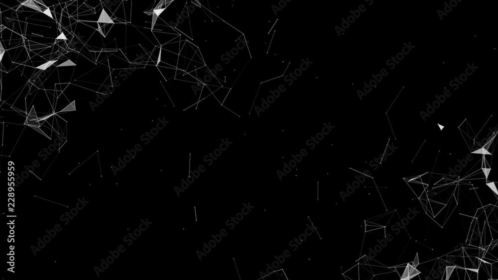 Poster the interaction of two fields. seamless loop.futuristic network.