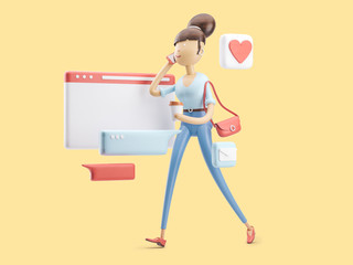 3d illustration. lifestyle in social networks