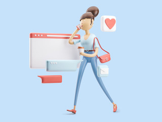 3d illustration. lifestyle in social networks