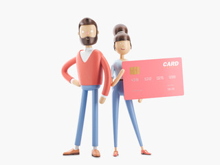 3d illustration. credit card banking concept