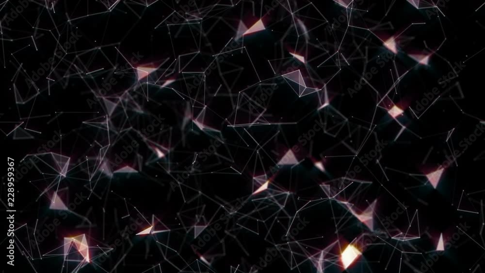 Poster rotating field. depth of field. field of interaction. magical glow. seamless loop.futuristic network