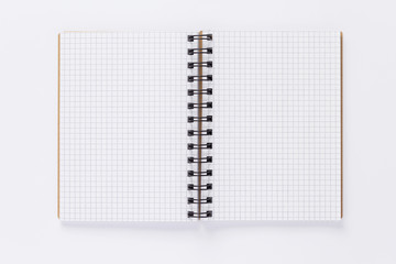 open notebook or book on white  background