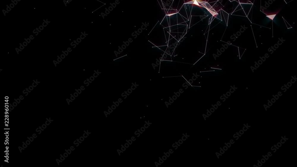 Poster rotating angular field. field of interaction. magical glow. seamless loop.futuristic network.