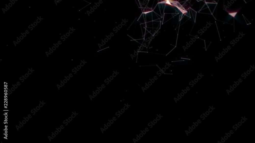 Poster rotating angular field. depth of field. field of interaction. magical glow. seamless loop.futuristic