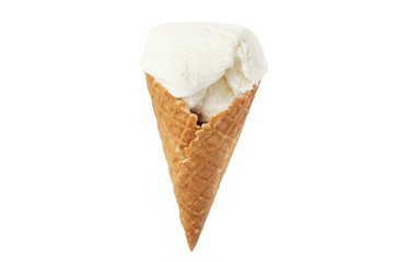 One white ice creme. isolated