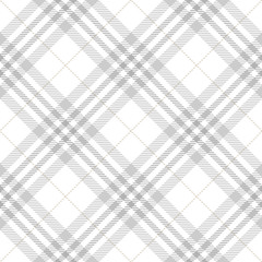 Tartan Seamless Pattern Background in Pastel Grey, Dusty Beige And White  Color  Plaid