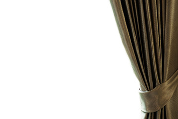 Curtain at the window on isolated white background.