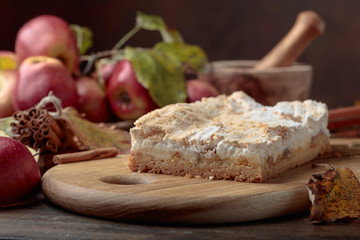 Fresh baked delicious classic  apple pie.
