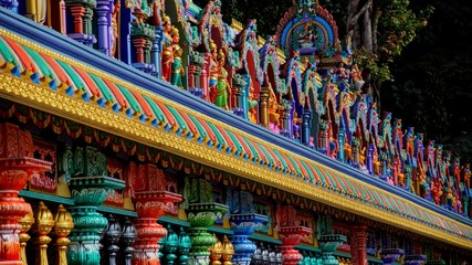 Colorful Hindu temple in Batu Caves Malaysia