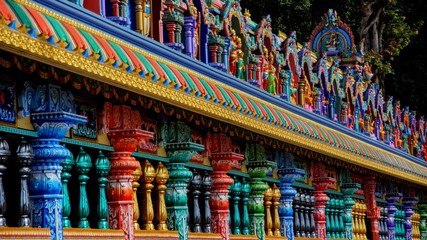 Colorful Hindu temple in Batu Caves Malaysia