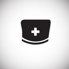 Obraz premium Medical hat on white background icon