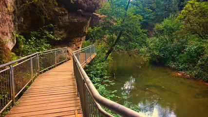 Weg durch die Schwarzachklamm (Sächsische Schweiz)
