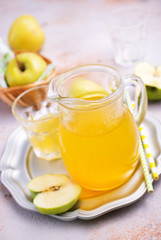 Fototapeta premium apple juice in jug