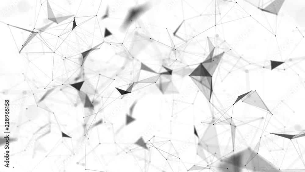 Poster frozen rotating structure. depth of field.futuristic network.