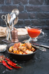 meat with vegetables