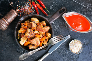 meat with vegetables