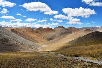 Fototapeta na wymiar Landscapes of the Tibetan plateau