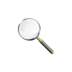 Realistic magnifying glass vector illustration.