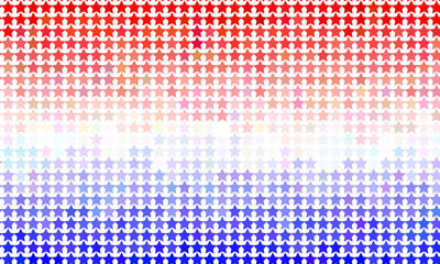 USA Veterans Day stars flying background. Holiday confetti in US flag colors for. Vector illustration. Red blue stars