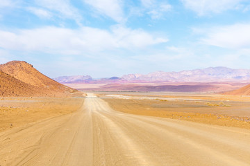 Fototapeta na wymiar he roads of Namibia from Ai-Ais to Aus in Richtersveld Transfrontier Park.