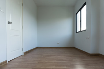 Modern new empty house room.white wallpaper interiors